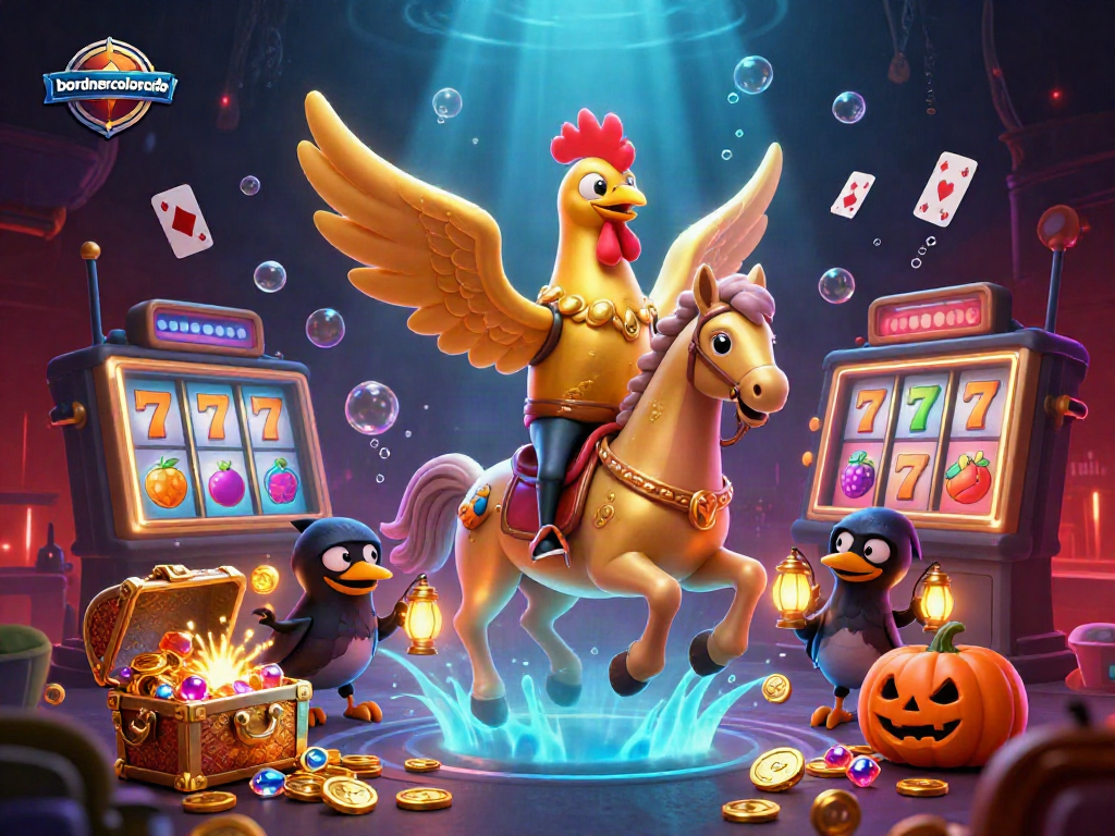 Engaging gambling scene with golden rooster as part of bordnercolorado casino adventure.