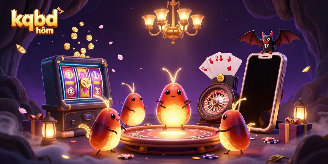 Engaging kqbd hôm interactive scene with glowworms illuminating a vibrant cave casino setting and dynamic gaming elements.