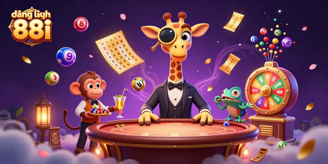Experience lively entertainment with đăng nhập 88i, featuring a high-roller giraffe and a dynamic casino scene.