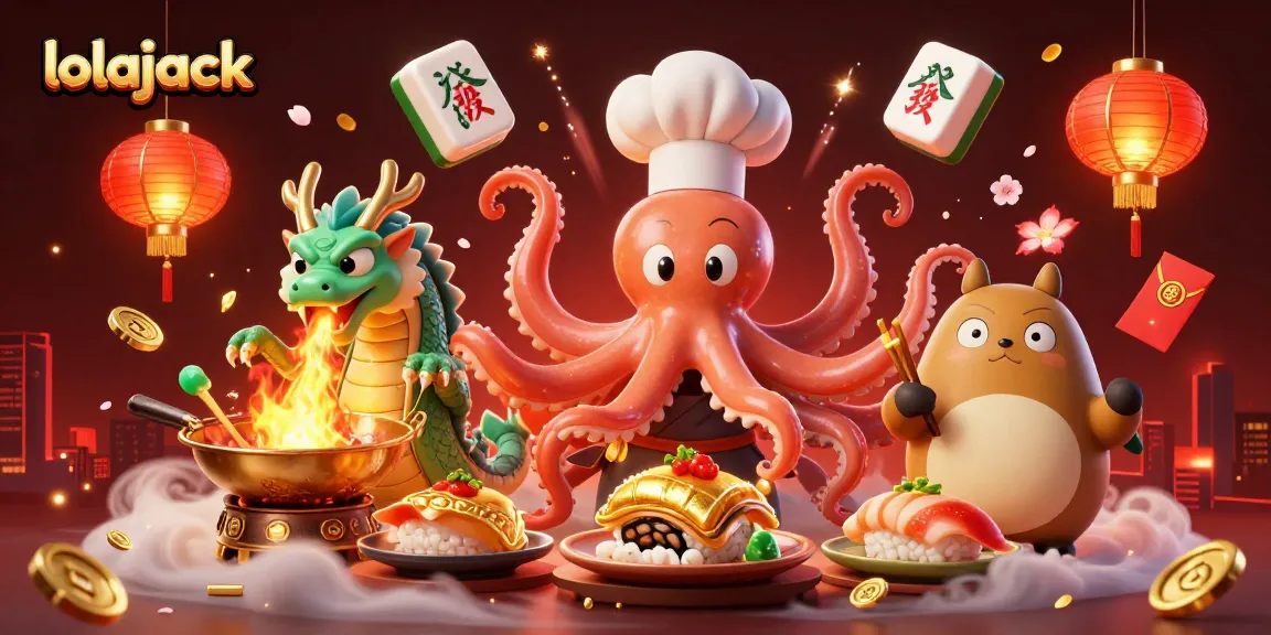 Experience vibrant gaming action at lolajack with a lively representation of characters and elements from a casino.
