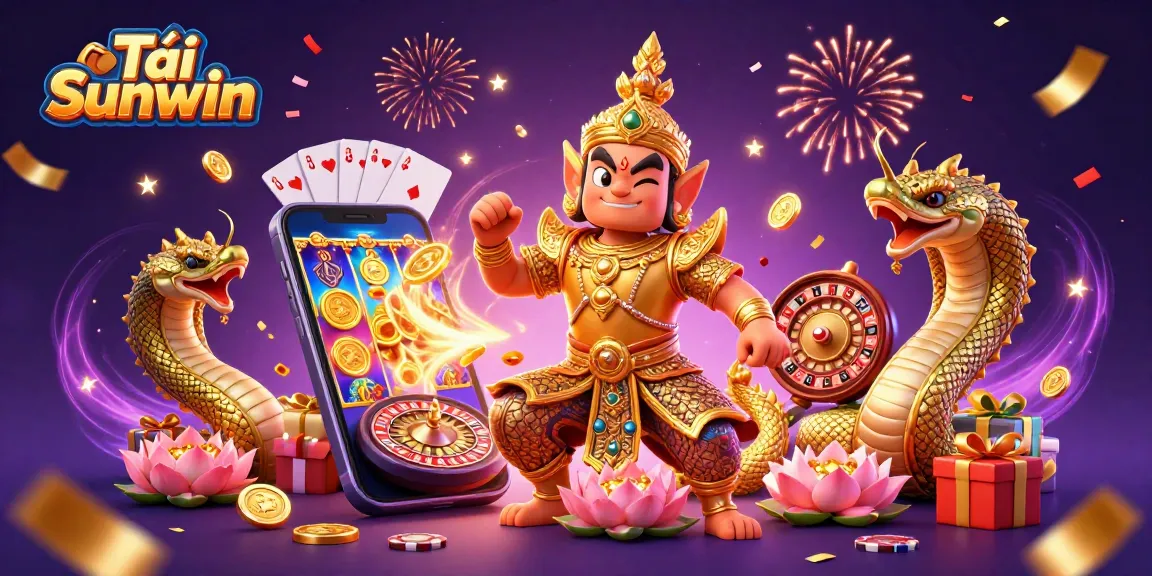 Experience the thrill of Tải Sunwin with our vibrant 3D digital illustration featuring engaging game elements.
