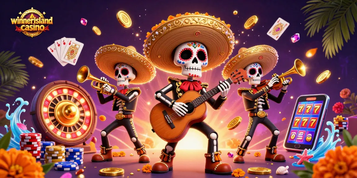 Experience the immersive winnerislandcasino with vibrant mariachi characters and exciting game elements.
