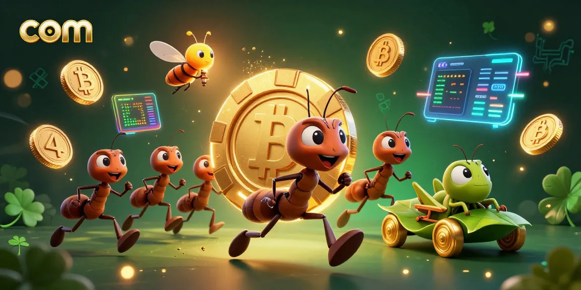 Join the heist at com with ants carrying a giant poker chip in a vibrant casino adventure.