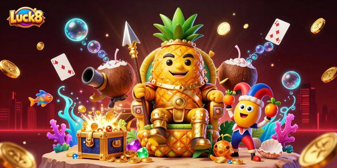Luck8 offers a vibrant beach casino scene with dynamic characters and immersive game elements for gambling excitement.